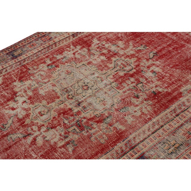 Rug & Kilim 1960s Vintage Zeki Müren Persian Style Rug With Central Medallion For Sale - Image 4 of 7