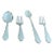 1950s Lunt Sterling Silver Child’s Flatware Set- 4 Pieces For Sale