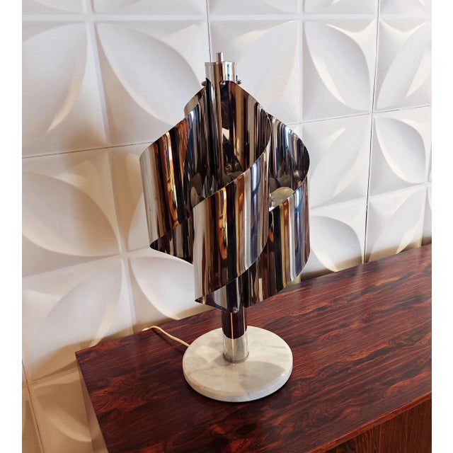 Mid-Century Modern Shaped Table Lamp by Goffredo Reggiani For Sale - Image 3 of 8