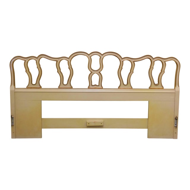 1960's King Size Art Nouveau Style Headboard by Drexel | Chairish