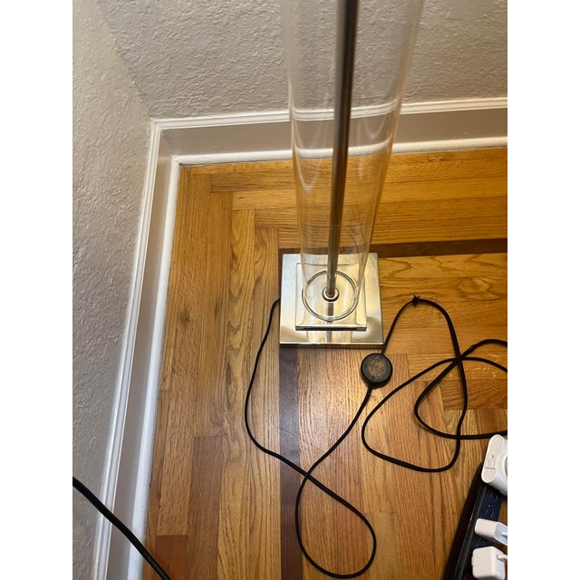 Restoration Harware French Column Floor Lamp With Shade For Sale - Image 9 of 10