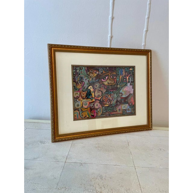 Contemporary Abstract Painting with Frame For Sale In Los Angeles - Image 6 of 12