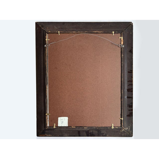“Rodeo” Black Abstract Art in Antique Frame, Southwest Rugged Living Room Art by JTS For Sale - Image 10 of 10