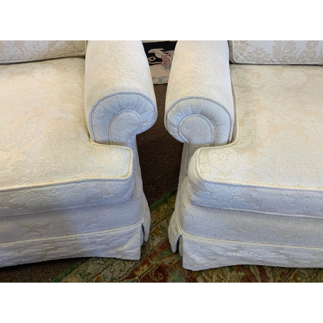 20th Century Pair of Upholstered Club Chairs For Sale - Image 4 of 12
