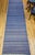 Blue Antique American Amish Rag Runner, Handwoven Wool & Cotton, Stripe Pattern, 3x17 For Sale - Image 8 of 12