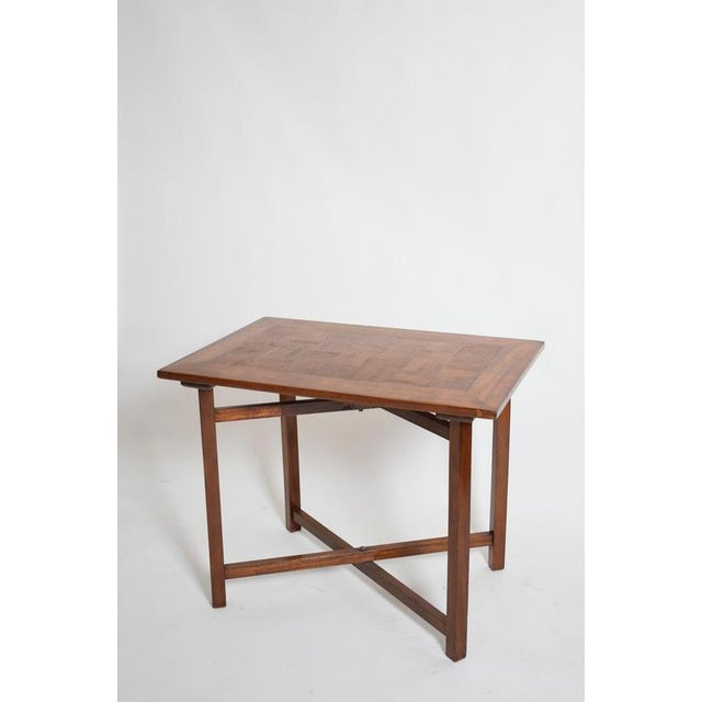 X Shaped Foot Chessboard Table For Sale - Image 3 of 6