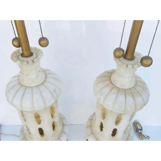 1960s Marble Lamps Made in Italy - a Pair For Sale - Image 4 of 13
