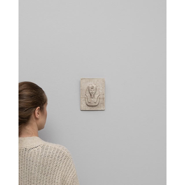 20th Century France Ceramic King Tut Wall Plaque For Sale - Image 10 of 18