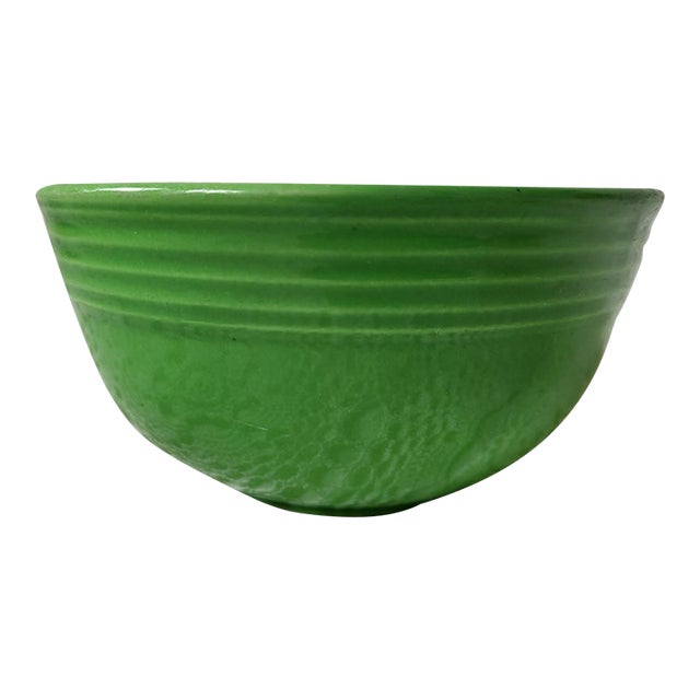 1950s Farmhouse Fiestaware Style Medium Green Bowl For Sale