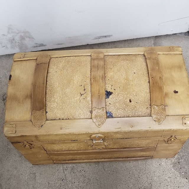 Antique Humpback Domed Steamer Trunk Chairish