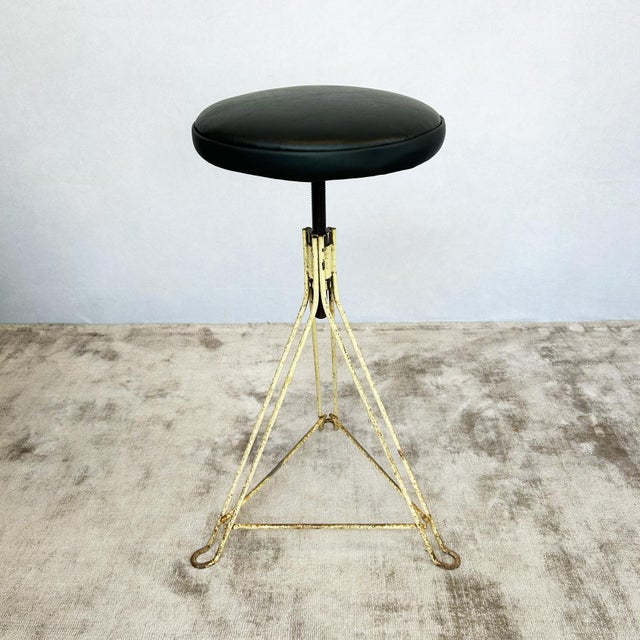 Wire Frame Adjustable Stool, 1960s For Sale - Image 9 of 9