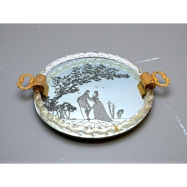 Murano Glass Torchon Tray from Manifattura Di Murano, 1960s For Sale - Image 9 of 10