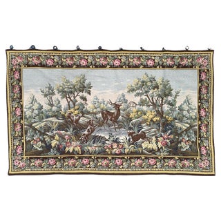 Vintage French Jacquard Tapestry in Aubusson Style, 1960s For Sale