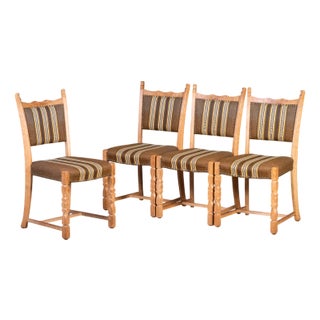 Vintage Danish Oak Chairs, 1960s, Set of 4 For Sale