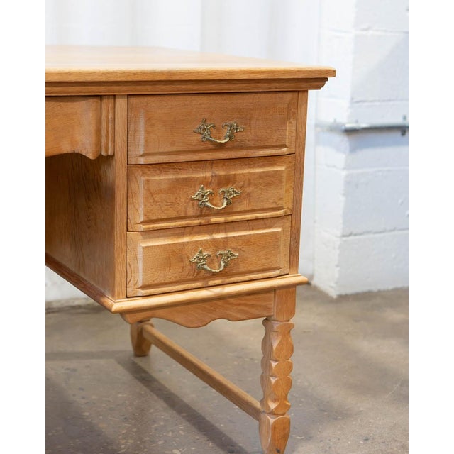 Henning Kjaernulf Danish Oak Writing Desk Attributed to Henning Kjærnulf, C. 1970s For Sale - Image 4 of 15