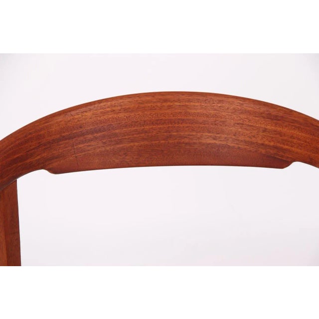 Model PP203 Mahogany and Black Leather Desk Chairs by Hans J. Wegner for PP Møbler, 1970s, Set of 4 For Sale - Image 6 of 15