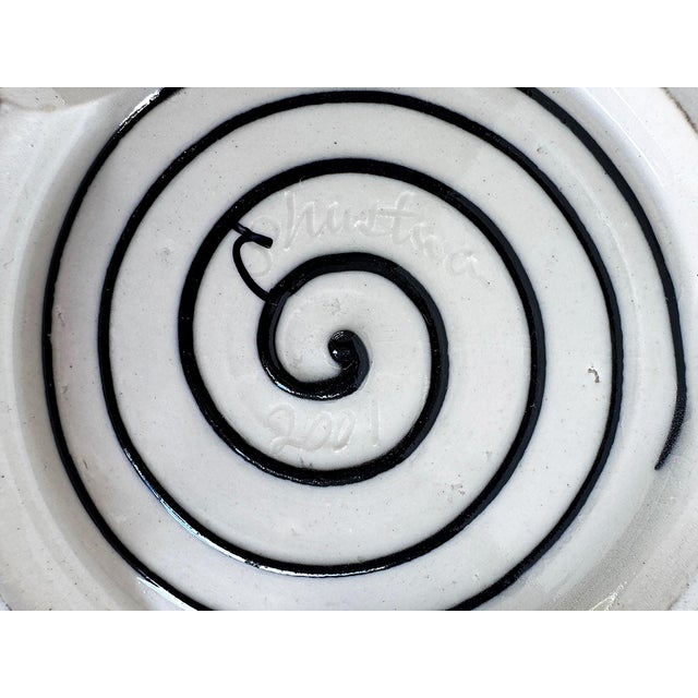Black Studio Pottery Post Modern Abstract Centerpiece Bowl For Sale - Image 8 of 8