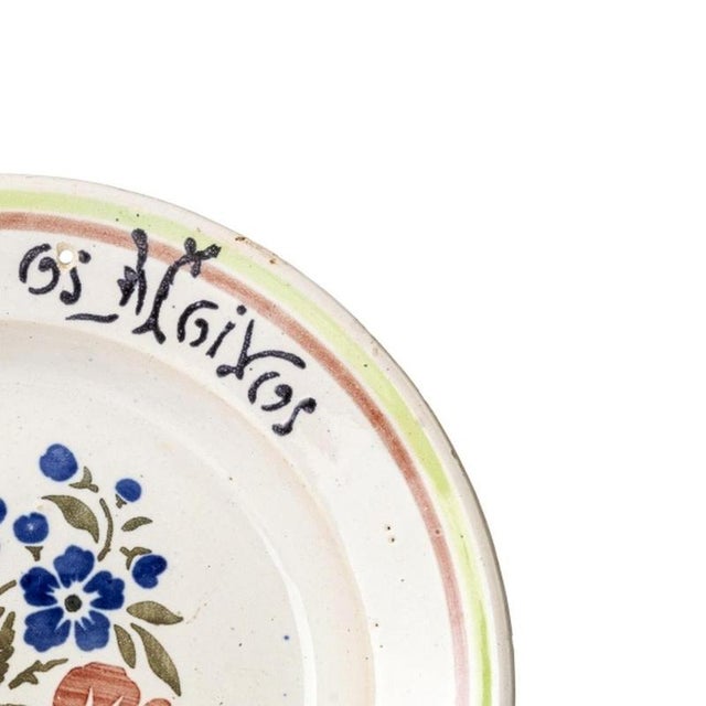 Mid-20th Century Talking Plate in Earthenware For Sale - Image 4 of 6
