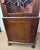 Beautiful Chippendale style mahogany and flame mahogany veneer bench made 2 part corner cupboard. This cupboard was made...