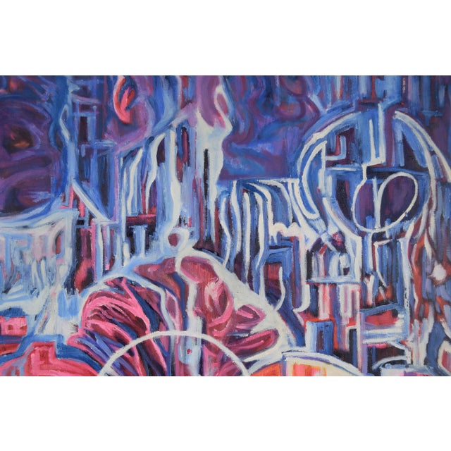 "Visions of the Metropolis" - Original Surrealist, Oil by Travis Flack For Sale In Monterey, CA - Image 6 of 7