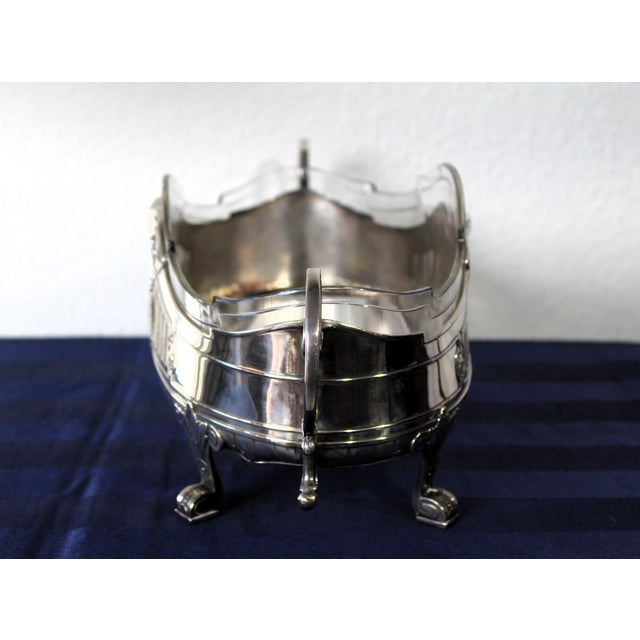 Silver-Tin Jardiniere attributed to Quist, Germany, 1890s, in Good conditions. Designed 1890 to 1919 This piece is...