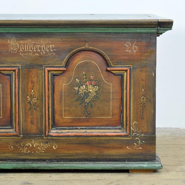 Folk Art Bridal Chest, 1826 For Sale - Image 14 of 18