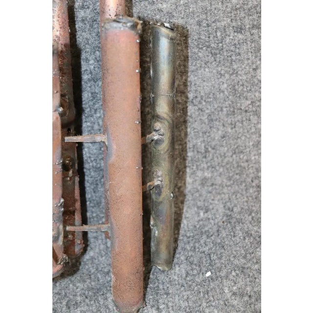 Mid-Century Modern Metal Brutalist Wall Art in the Manner of Paul Evans For Sale - Image 4 of 10