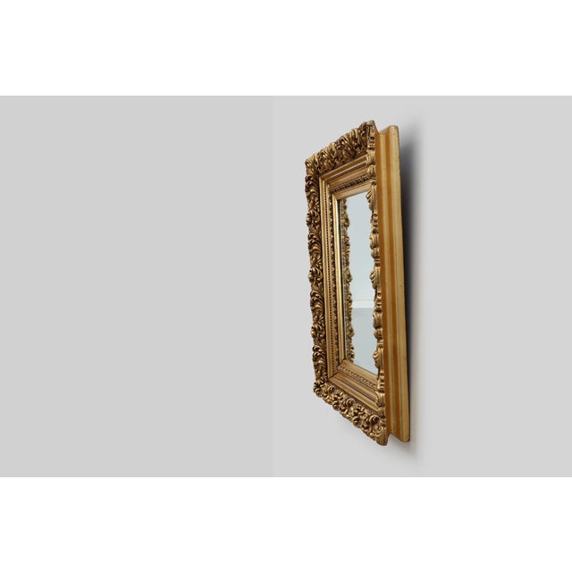 Baroque Giltwood Mirror with Acanthus Carvings, France, 1880 For Sale - Image 4 of 11