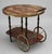 Italian Floral Marquetry Drop Leaf Bar Cart For Sale - Image 4 of 6