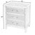 Spritely Home Accent Furniture Mesa 25 in. W Rectangular Cane and Solid Wood 3 Drawer Nightstand, Natural & Cane For Sale - Image 4 of 11