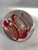 Metal Italian Red and Gold Aventurine Spiral Swirl Clear Glass Paperweight For Sale - Image 7 of 7