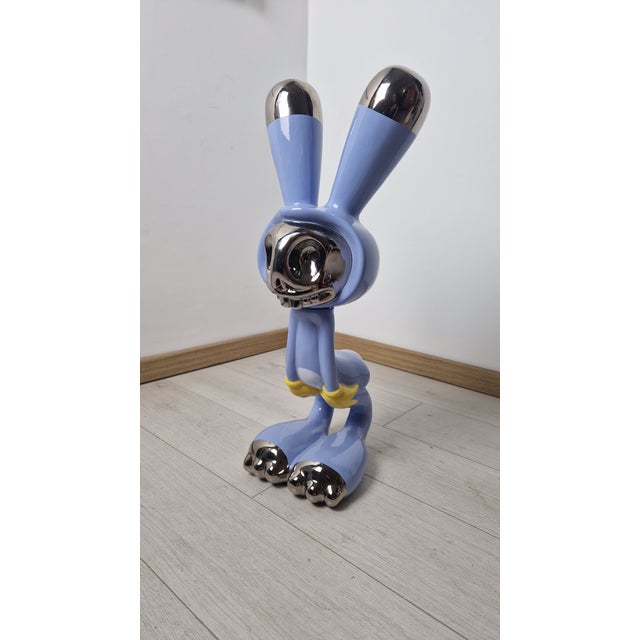 Vintage Coniglieschio Model Sculpture in Glazed Ceramic by Massimo Giacon for Studio Superego, 1990s For Sale - Image 10 of 14