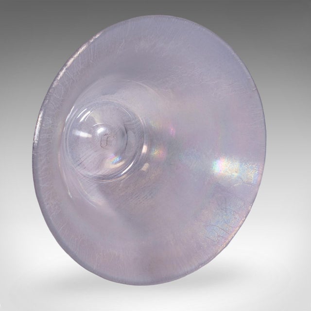Lavender Vintage Lustre Fruit Bowl, Continental, Art Glass, Display Dish, Kitchen, Lounge For Sale - Image 8 of 11