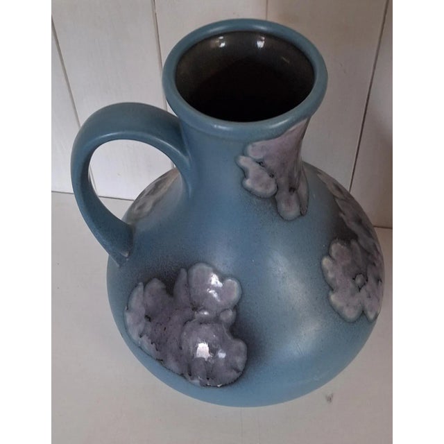 Vintage German Blue Glazed Ceramic Vase from Dümler & Breiden, 1970s For Sale - Image 4 of 6