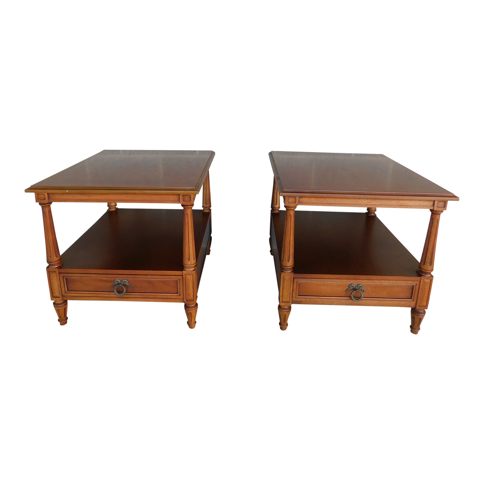 Henredon Custom Folio One Regency Style Accent End Tables a Pair