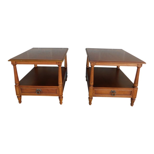 Henredon Custom Folio One Regency Style Accent End Tables a Pair