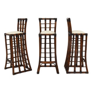 Brasilia Bar Stools by Tobia & Afra Scarpa, Set of 3 For Sale