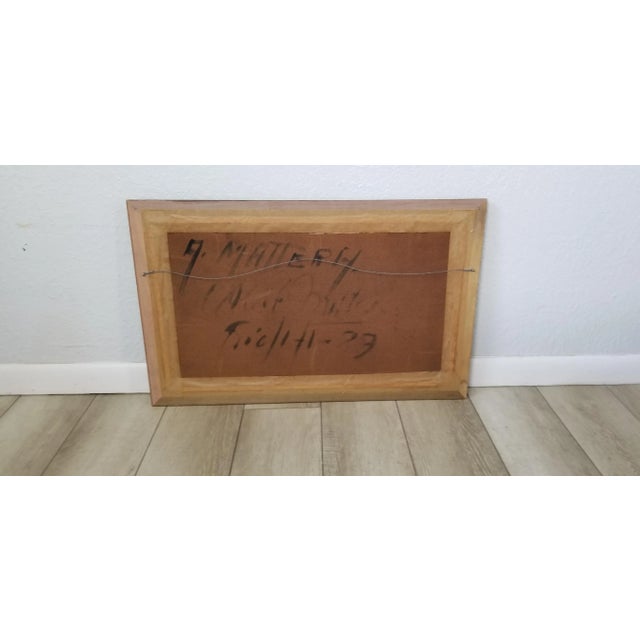 1980s A Mattera Ocean Landscape Oil Painting For Sale - Image 9 of 10