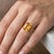 Natural Citrine Cocktail Ring • Double Band Emerald Cut Gemstone Ring Us 7 For Sale - Image 4 of 6