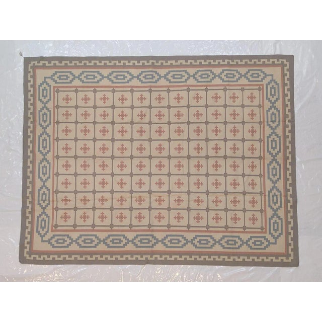 Textile 1970s Vintage Dhurry Rug For Sale - Image 7 of 7