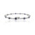 18k Solid White Gold Blue Sapphire and Diamond Tennis Bracelet for Women For Sale In New York - Image 6 of 8
