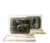 A striking pair of early Chinese carved stone reliefs, each mounted on bespoke lucite stands with elegant beveled edges,...