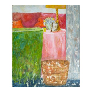 Basket Behind the Table by Jean Hannon For Sale