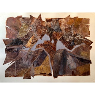 Vera Simons, MIxed Media Collage Assemblage Abstract Expressionist Painting Female Aviator, 1985 For Sale