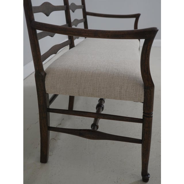 Jonathan Charles Country Ladder Back Settee For Sale In Philadelphia - Image 6 of 18