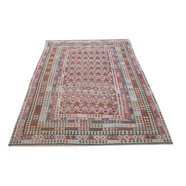 Late 19th Century Antique Vegetable Dyed Handwoven Kilim Wool Rug - 9′8″ × 16′7″ For Sale In Los Angeles - Image 6 of 6