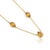 Citrine 3-Stone Station Necklace - BezeL Chain November Birthstone Necklace For Sale - Image 4 of 4