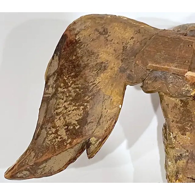 Late 18th Century 18th C. English Carved Giltwood Eagle Facing Left, on Lucite Pedestal Base For Sale - Image 5 of 12