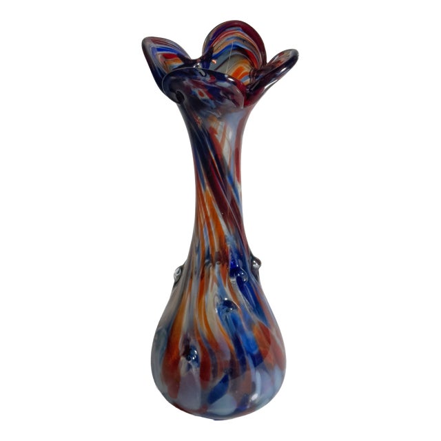Vintage Speckled Murano Vase, 1970s For Sale