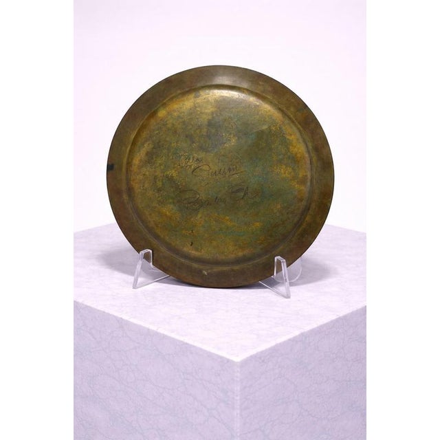 1930s Art Deco Bronze Presentation Plate attributed to Sune Bäckström, Sweden, 1930s For Sale - Image 5 of 8
